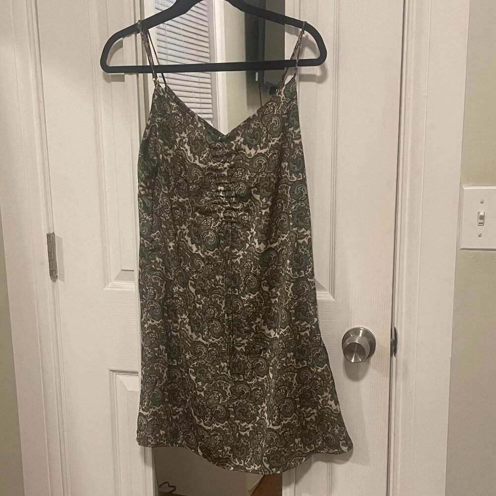 Paisley Satin Mini Dress